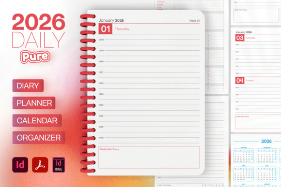 Download Daily Planner, Diary, Calendar 2026 - Calendar 2026 Collection