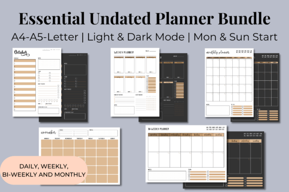 Download Essential Undated Planner Bundle #1 - Premium Bundle
