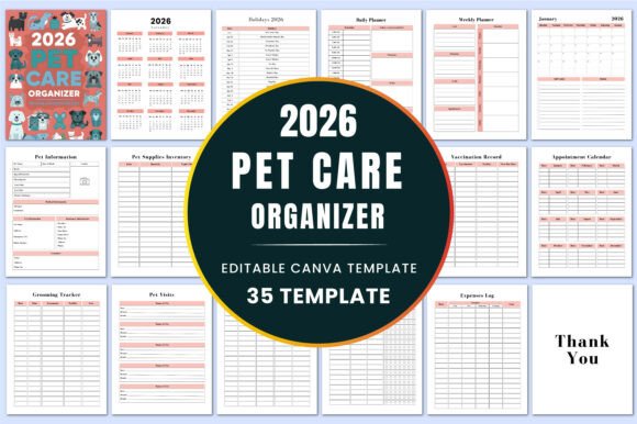 Download 2026 Pet Care Organizer KDP Interiors - Premium Resources