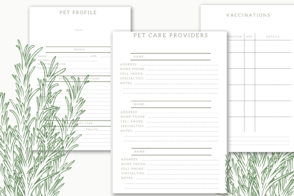 Download Pet Health and Care Set Sheets Templates - Premium Resources
