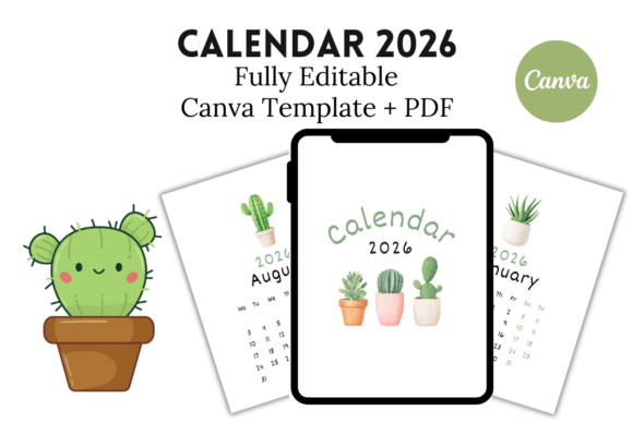 Download Editable Calendar 2026 Canva Template - Calendar 2026 Collection