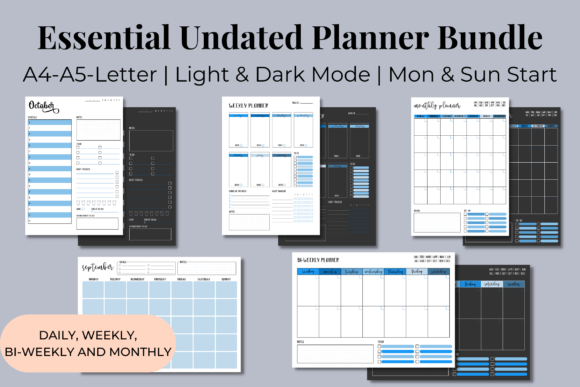 Download Essential Undated Planner Bundle #2 - Premium Bundle