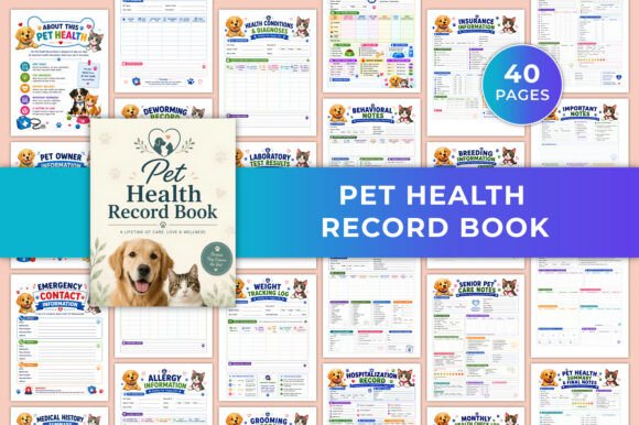 Download Pet Health Record Book KDP Graphic - Premium Resources