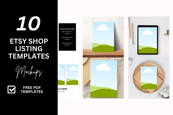 Download 10 Etsy Digital Shop Templates +Link - Etsy digital shop Collection